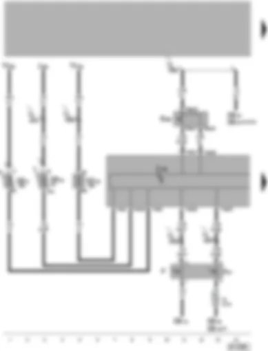Wiring Diagram  VW PHAETON 2004 - ABS and EDL control unit - TCS and ESP button - brake light switch - cruise control system brake light switch