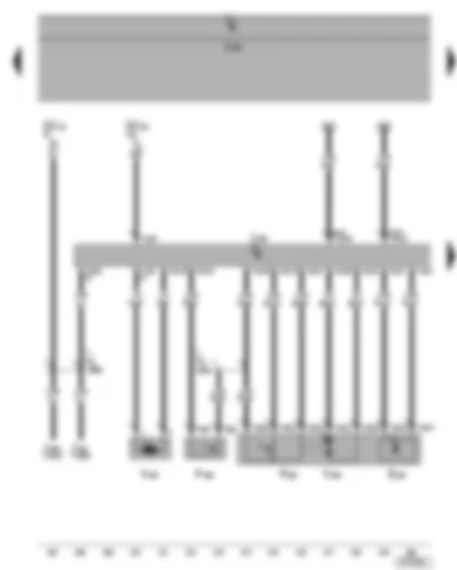 Wiring Diagram  VW PHAETON 2002 - Convenience system central control unit - rear lid release button - rear lid lock unit - rear lid release motor - electric rear lid opening motor