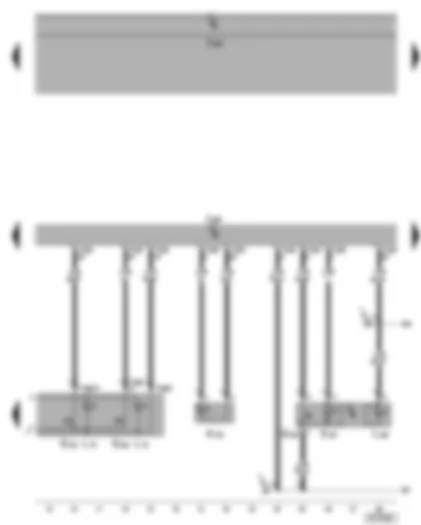 Wiring Diagram  VW PHAETON 2002 - Driver door control unit - fuel tank flap release button - rear lid/tailgate remote unlocking button - defrost button on driver side - warning lamp for -SAFE- central locking on driver side