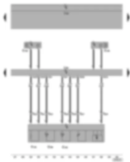 Wiring Diagram  VW PHAETON 2002 - Roof electronics control unit - anti-theft alarm ultra-sonic sensor - humidity and temperature of windscreen sender