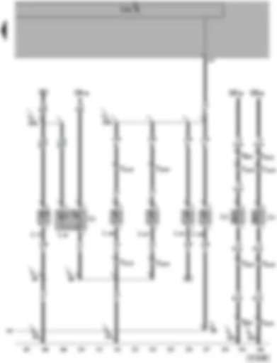 Wiring Diagram  VW PHAETON 2015 - Onboard supply control unit - cigarette lighter - footwell lights