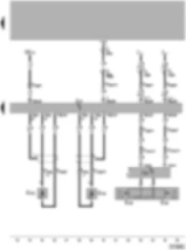 Wiring Diagram  VW PHAETON 2002 - Automatic gearbox control unit - gearbox output speed sender - Tiptronic switch - steering column electronics control unit - self-diagnosis connection
