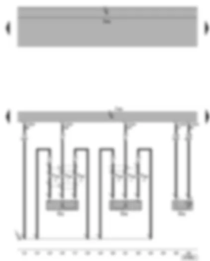 Wiring Diagram  VW PHAETON 2004 - Engine control unit - knock sensor 1 - knock sensor 2