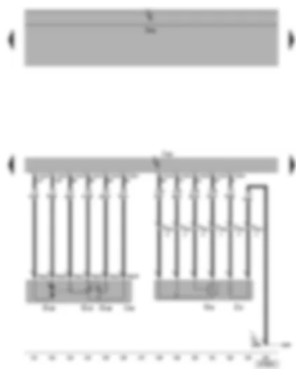 Wiring Diagram  VW PHAETON 2006 - Engine control unit - throttle valve control module - Lambda probe