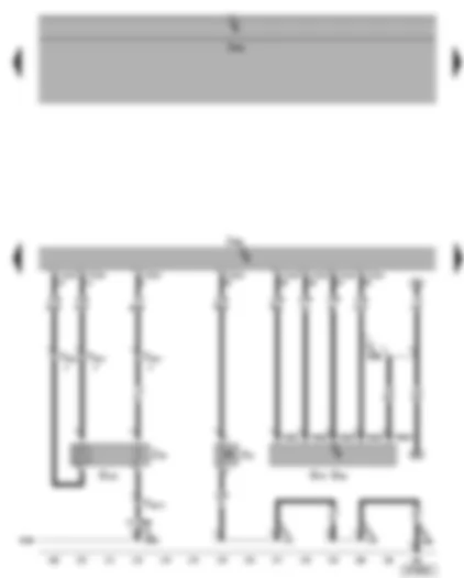 Wiring Diagram  VW PHAETON 2004 - Engine control unit - kickdown switch - intake air temperature sender - Lambda probe 2 after catalytic converter - air mass meter 2