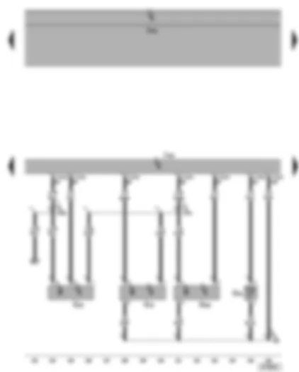 Wiring Diagram  VW PHAETON 2006 - Engine control unit - Hall sender - coolant temperature sender - Hall sender 3. engine speed sender