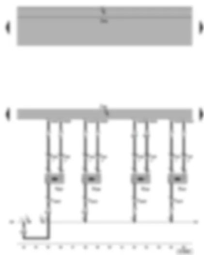 Wiring Diagram  VW PHAETON 2002 - Airbag control unit - belt tensioner igniter