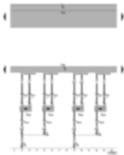 Wiring Diagram  VW PHAETON 2002 - Airbag control unit - front belt tensioner igniter - front side airbag igniter