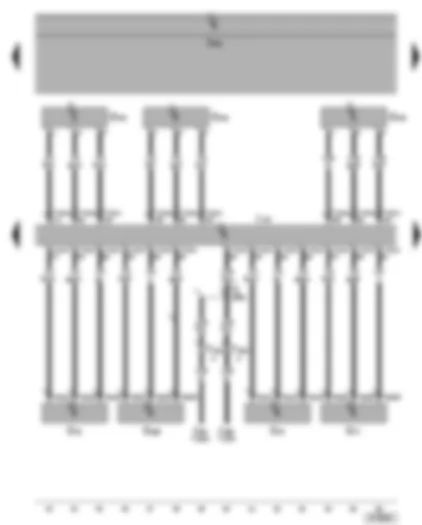 Wiring Diagram  VW PHAETON 2002 - Adaptive suspension control unit - vehicle inclination sender - rear body acceleration sender