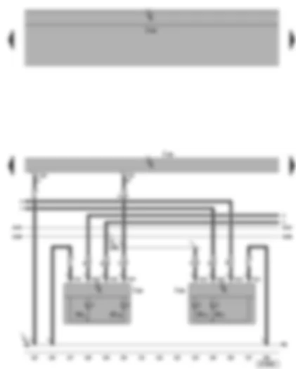 Wiring Diagram  VW PHAETON 2002 - Convenience system central control unit - tail light control unit for lights in rear lid - tail light - reversing lights