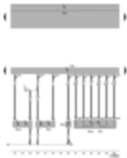 Wiring Diagram  VW PHAETON 2005 - Motronic control unit - Hall sender - accelerator position sender - coolant temperature sender