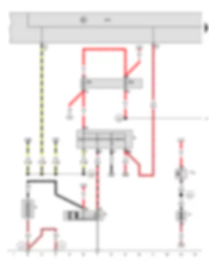 Wiring Diagram  VW PICKUP 2005 - Battery - Starter - Ignition/starter switch - Radiator fan thermal switch - Onboard supply control unit - Radiator fan