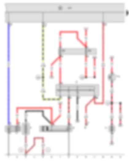 Wiring Diagram  VW PICKUP 2005 - Battery - Starter - Alternator - Voltage regulator - Ignition/starter switch - Radiator fan thermal switch - Onboard supply control unit - Radiator fan