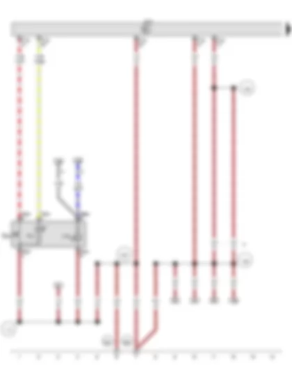 Wiring Diagram  VW POLO 2011 - Heated rear window button - Onboard supply control unit