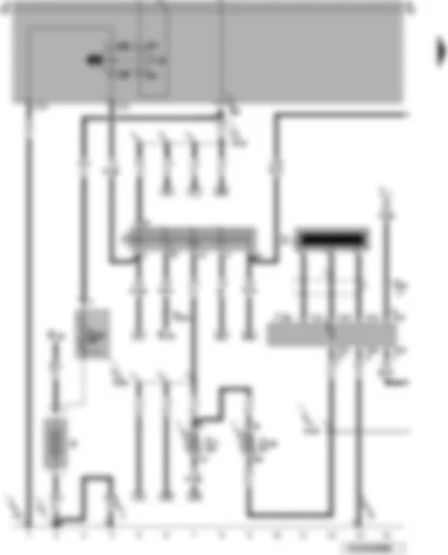 Wiring Diagram  VW POLO 1998 - Battery - ignition/starter switch - X-contact relief relay - immobilizer