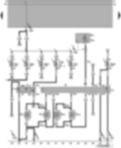 Wiring Diagram  VW POLO 1998 - Connection for radio - switch for heated rear window - cigarette lighter - loudspeaker - aerial - aerial amplifier