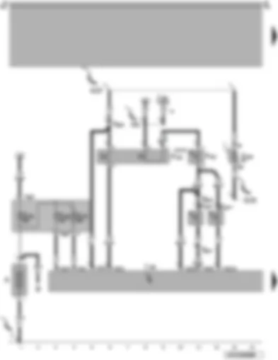 Wiring Diagram  VW POLO 2000 - Radiator fan control unit - air conditioning system pressure switch - ambient temperature sender