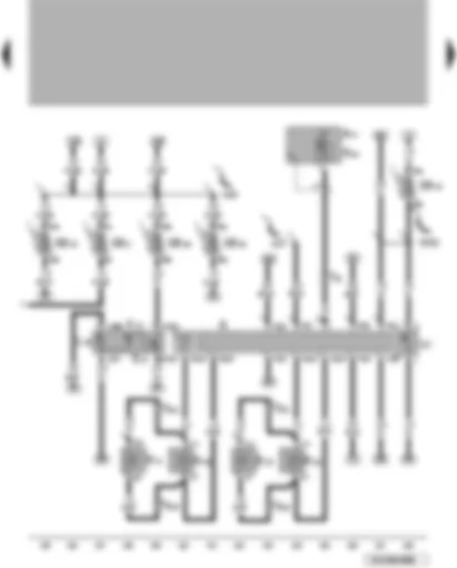 Wiring Diagram  VW POLO 2002 - Radio - heated rear window switch - cigarette lighter - aerial - loudspeaker - aerial amplifier - fuses