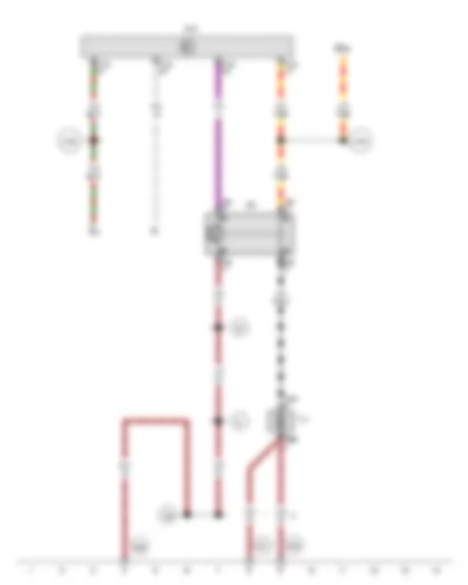 Wiring Diagram  VW POLO 2010 - Headlight washer system relay - Onboard supply control unit - Headlight washer system pump