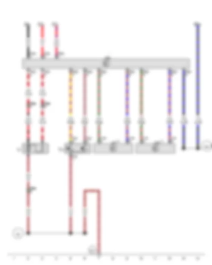 Wiring Diagram  VW POLO 2012 - Radiator fan thermal switch - Radiator fan control unit - Radiator fan