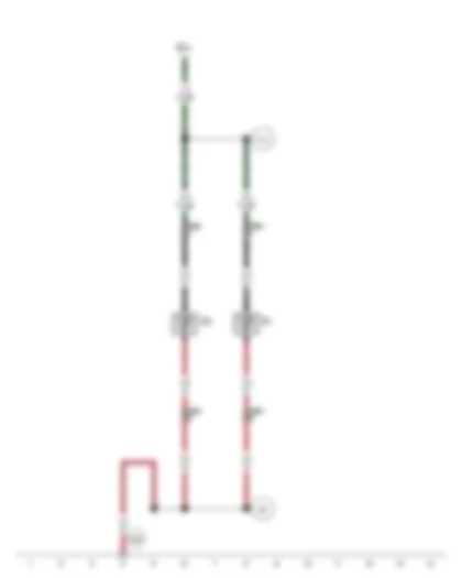 Wiring Diagram  VW POLO 2013 - Left washer jet heater element - Right washer jet heater element