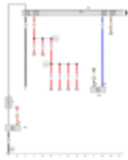 Wiring Diagram  VW POLO 2010 - Battery - Battery monitor control unit - Fuse holder A