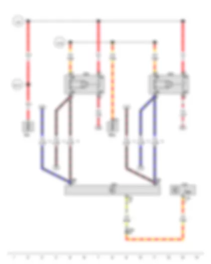 Wiring Diagram  VW POLO 2012 - Low heat output relay - High heat output relay - Engine control unit