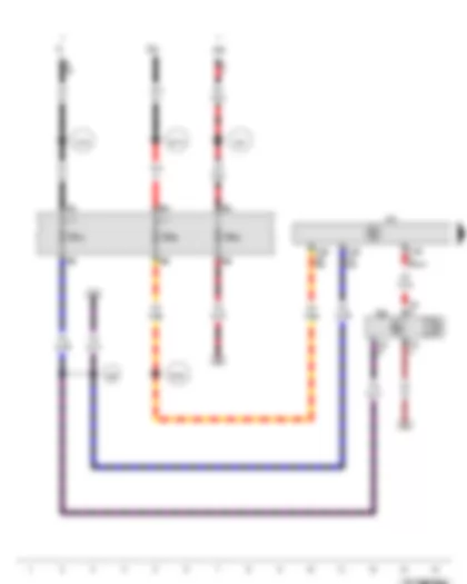Wiring Diagram  VW POLO 2012 - High-pressure sender - Air conditioning system control unit