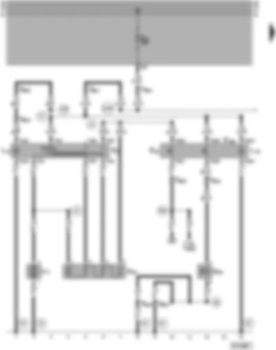 Wiring Diagram  VW POLO 1995 - Fresh air blower switch - air conditioner switch - fresh air and air recirculation switch