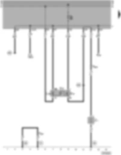 Wiring Diagram  VW POLO 1997 - Heated rear window switch - heated rear window