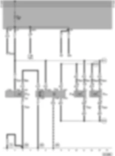 Wiring Diagram  VW POLO 1996 - Pump with control unit for central locking - central locking switch - central locking actuators