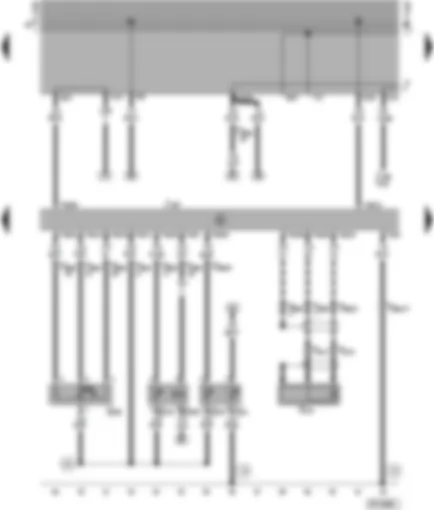 Wiring Diagram  VW POLO 1996 - Mono-Motronic control unit - throttle valve potentiometer - injector - knock sensor