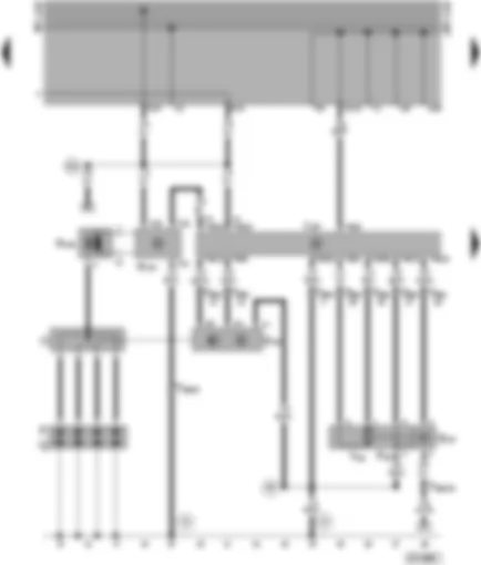 Wiring Diagram  VW POLO 1996 - Mono-Motronic control unit - ignition system - Hall sender - throttle valve positioner