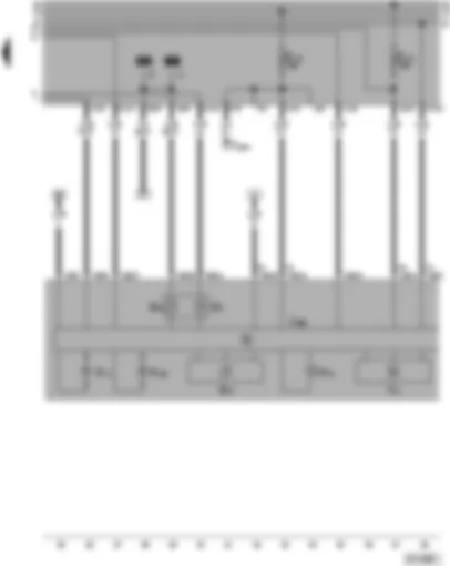 Wiring Diagram  VW POLO 1976 - Dash panel insert - fuel gauge - coolant shortage and coolant temperature warning/gauge - optical and acoustic oil pressure warning - trip recorder