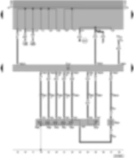 Wiring Diagram  VW POLO 1997 - Automatic gearbox control unit - solenoid valves - solenoid valve preresistance