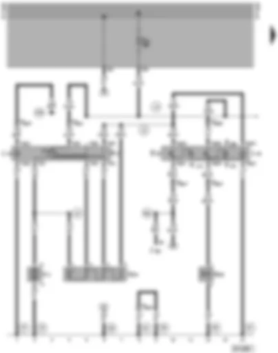 Wiring Diagram  VW POLO 1997 - Fresh air blower switch - air conditioner switch - fresh air/air recirculating flap switch