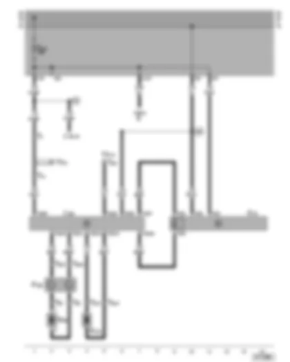 Wiring Diagram  VW POLO 2001 - Airbag control unit - airbag warning lamp - airbag igniter - airbag coil connector