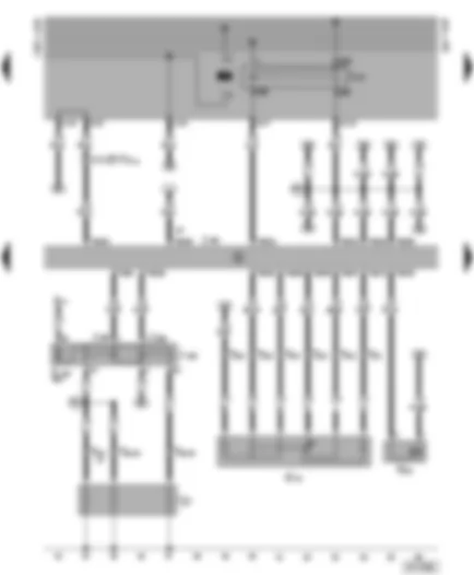 Wiring Diagram  VW POLO 1997 - Diesel direct injection system control unit - accelerator pedal position sender - exhaust gas recirculation valve - glow plug coolant