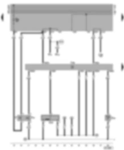 Wiring Diagram  VW POLO 1997 - Diesel direct injection system control unit - engine speed sender - air mass meter