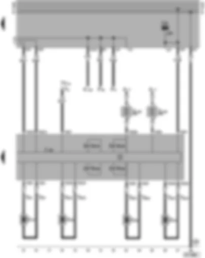 Wiring Diagram  VW POLO 1997 - ABS control unit - injectors