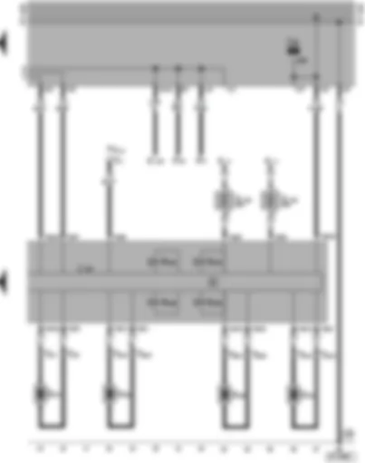 Wiring Diagram  VW POLO 1997 - ABS control unit - injectors