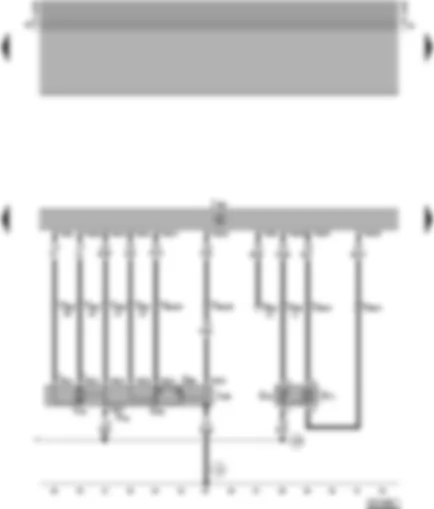 Wiring Diagram  VW POLO 1976 - 1AV control unit (injection system) - throttle valve control part - intake air temperature sender - intake manifold pressure sender