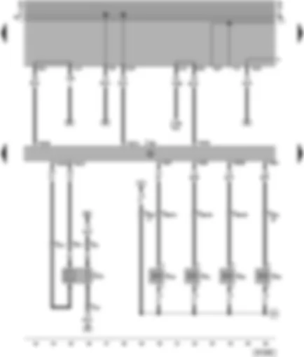 Wiring Diagram  VW POLO 1976 - 1AV control unit - (injection system) - injectors - Lampda probe