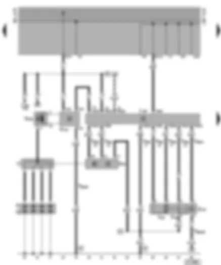 Wiring Diagram  VW POLO 1998 - Mono–Motronic control unit - ignition system - hall sender - throttle valve positioner