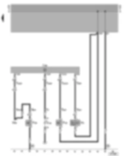 Wiring Diagram  VW POLO 1999 - Anti–theft alarm system control unit - anti–theft alarm system warning lamp - anti–theft alarm system horn