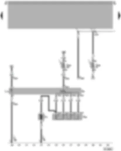 Wiring Diagram  VW POLO 1998 - Fresh air blower - fresh air blower switch - fresh air/recirculated air flap positioning motor