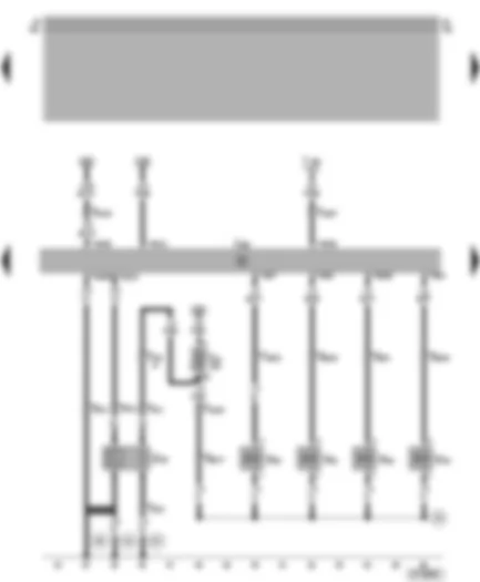 Wiring Diagram  VW POLO 2001 - 1AV control unit (injection system) - injectors - Lambda probe