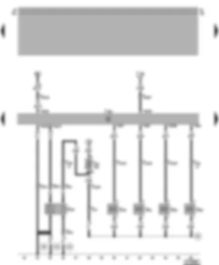 Wiring Diagram  VW POLO 2000 - 1AV control unit (injection system) - injectors - Lambda probe