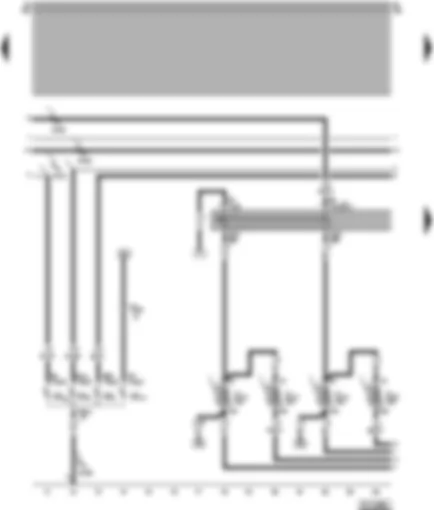 Wiring Diagram  VW POLO 2000 - Right tail light - right brake light - reversing light - headlight dipper/flasher switch