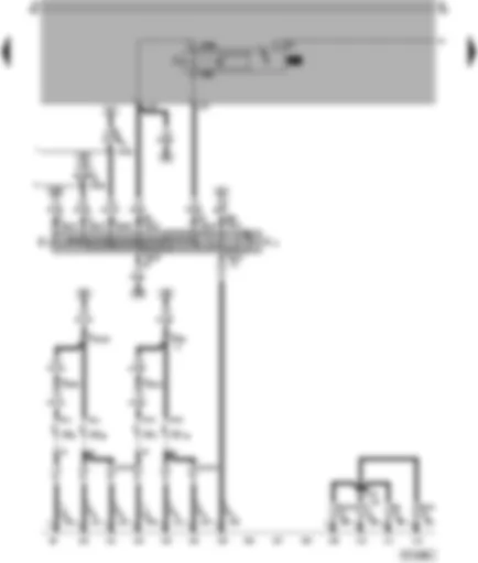 Wiring Diagram  VW POLO 1999 - Hazard warning light relay - hazard warning light switch